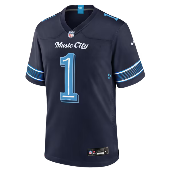 Cameron Ward Tennessee Titans Nike 2026 Rivalries Collection Game Jersey - Navy