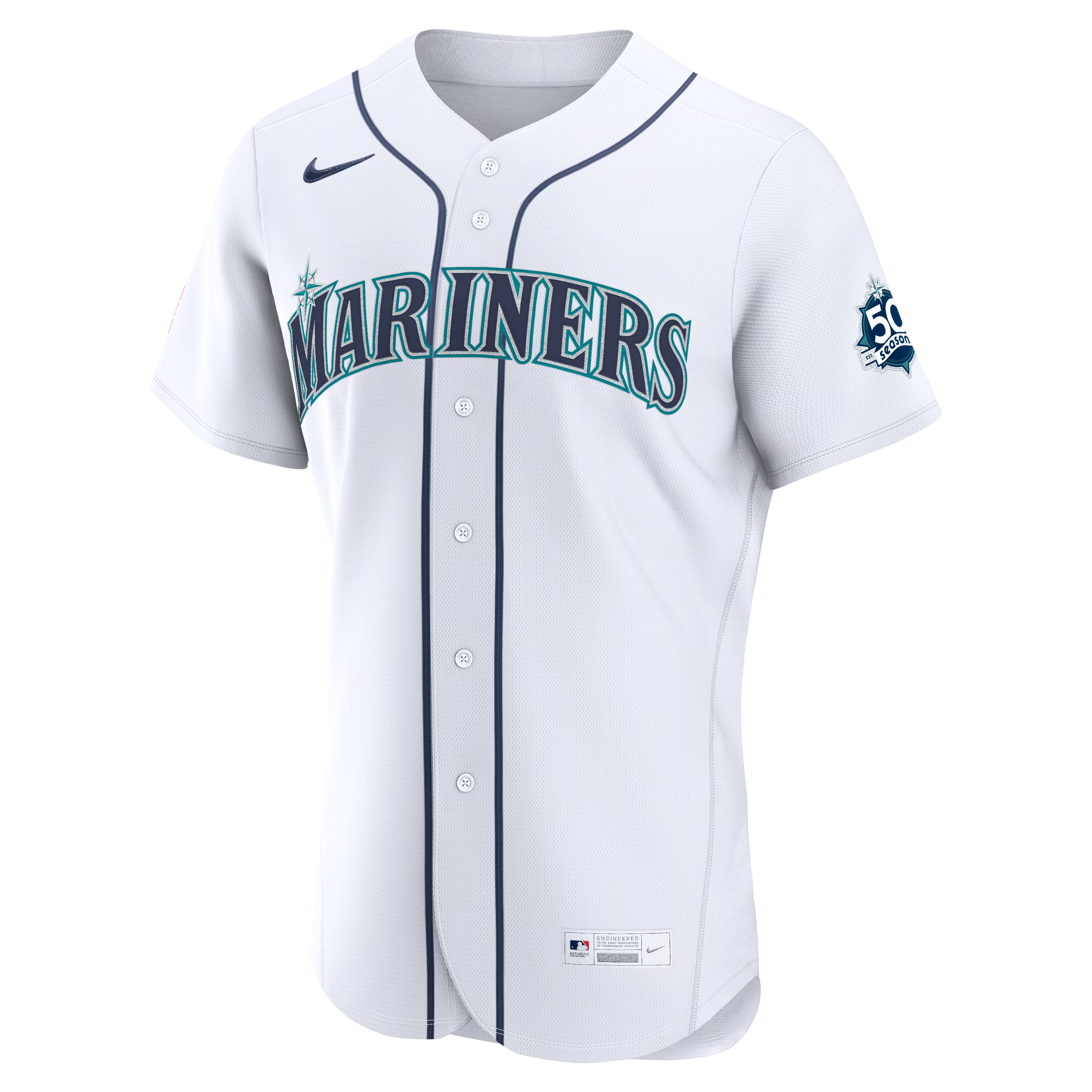 Josh Naylor Seattle Mariners Jerseys Teams Home 50th Season Authentic Jersey - White