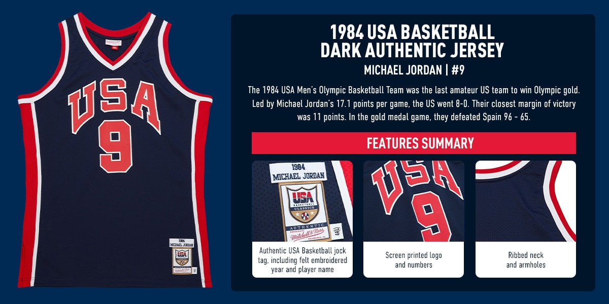 Jerseys Teams Michael Jordan USA Basketball Mitchell & Ness 1984 Jersey Navy