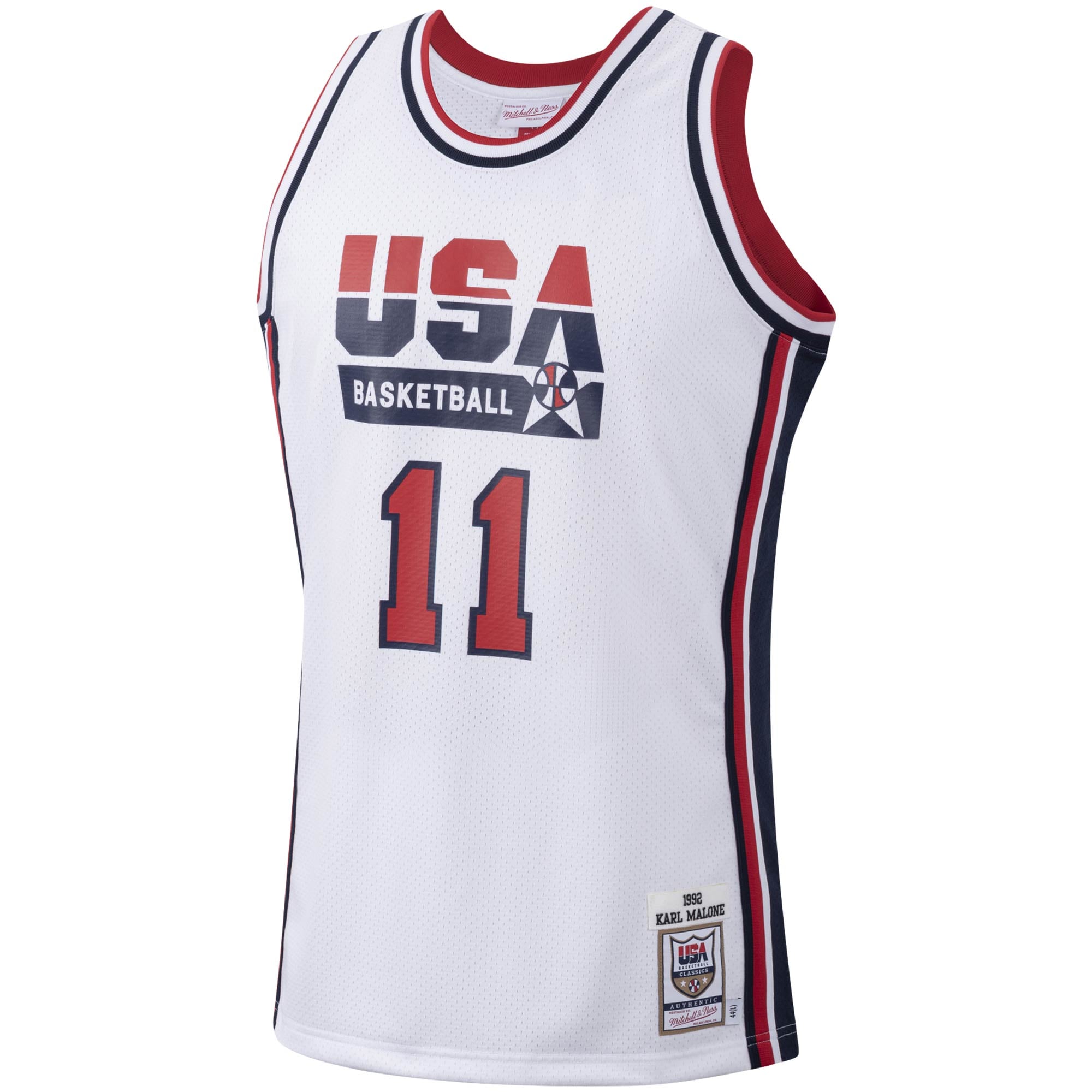 Jerseys Teams Mitchell & Ness Karl Malone 1992 USA Jersey White