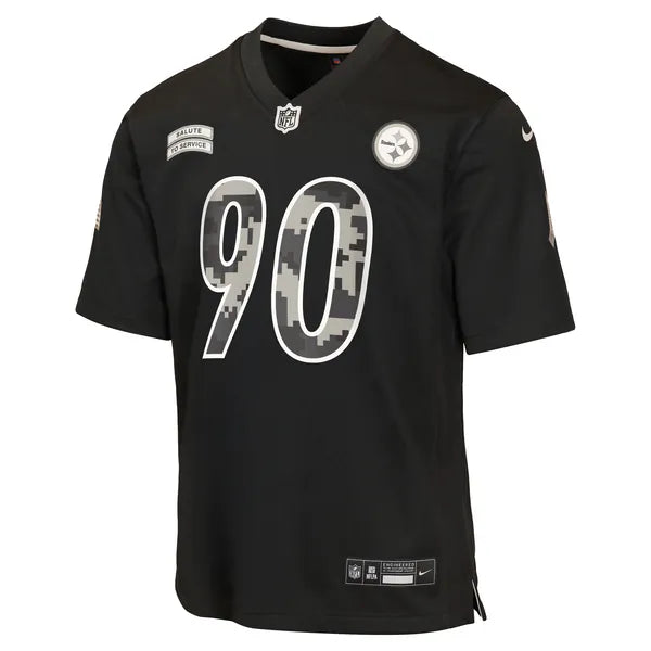 T.J. Watt Pittsburgh Steelers Jerseys Teams Youth 2026 Salute to Service Game Jersey - Black