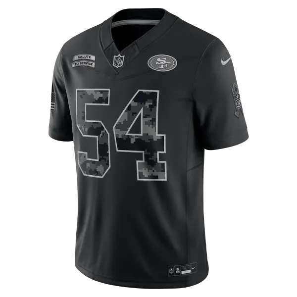 Fred Warner San Francisco 49ers Jerseys Teams 2026 Salute to Service Stitched Limited Jersey - Black