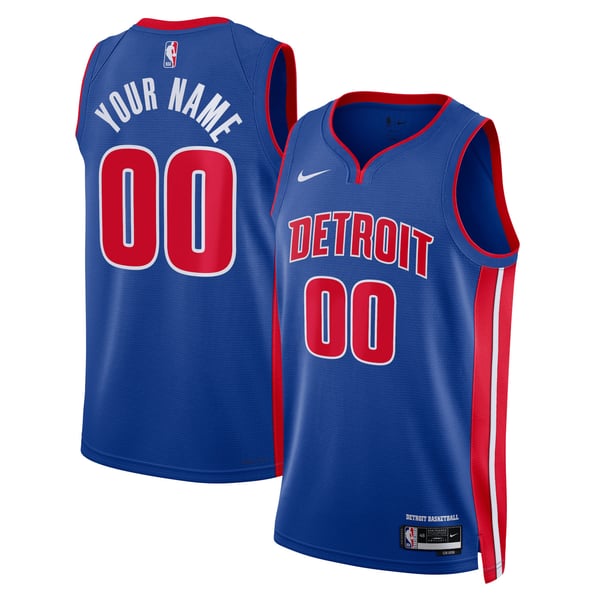 Jerseys Teams Nike Unisex Detroit Pistons Swingman Custom Jersey Blue