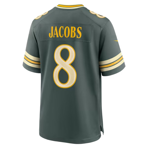Josh Jacobs Green Bay Packers Jerseys Teams 2026 Rivalries Collection Game Jersey - Green