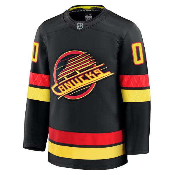Jerseys Teams Fanatics Vancouver Canucks Alternate Premium Custom Jersey Black
