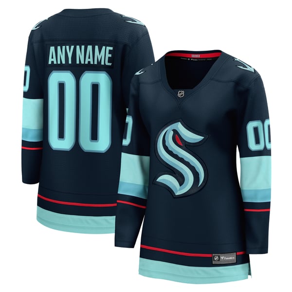 Jerseys Teams Fanatics Women's Seattle Kraken Home Breakaway Custom Jersey