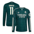 Rodrygo Real Madrid Jerseys Teams 2026/27 Away Replica Long Sleeve Jersey - Green
