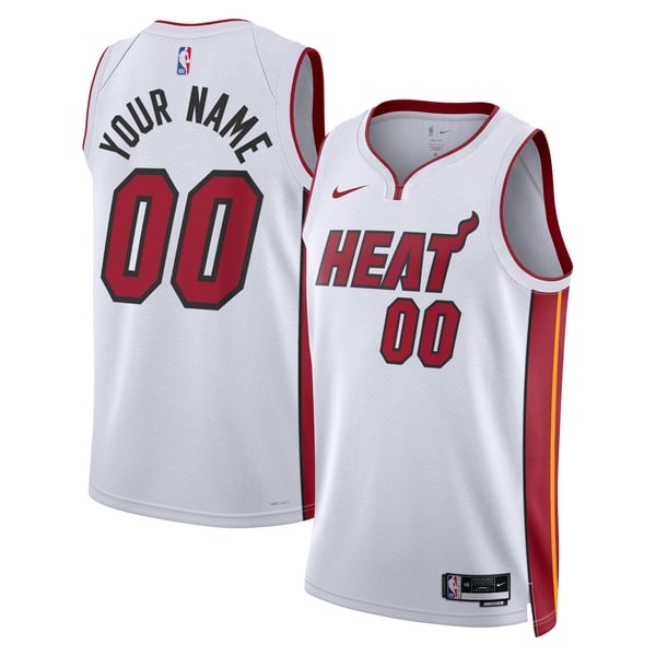 Jerseys Teams Nike Unisex Miami Heat Swingman Custom Jersey - White