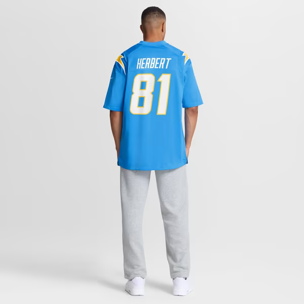 Patrick Herbert Los Angeles Chargers Jerseys Teams Team Game Jersey - Powder Blue