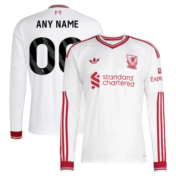 Liverpool Jerseys Teams 2026/27 Away Replica Custom Long Sleeve Jersey - White