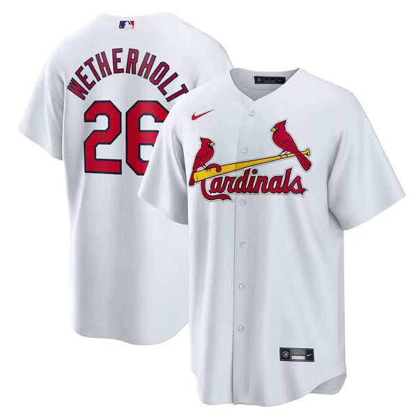 JJ Wetherholt St. Louis Cardinals Jerseys Teams Home Replica Player Jersey - White
