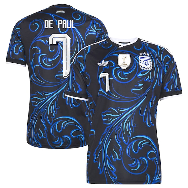Jerseys Teams Rodrigo De Paul Argentina National Team 2026 Away Replica Jersey Black
