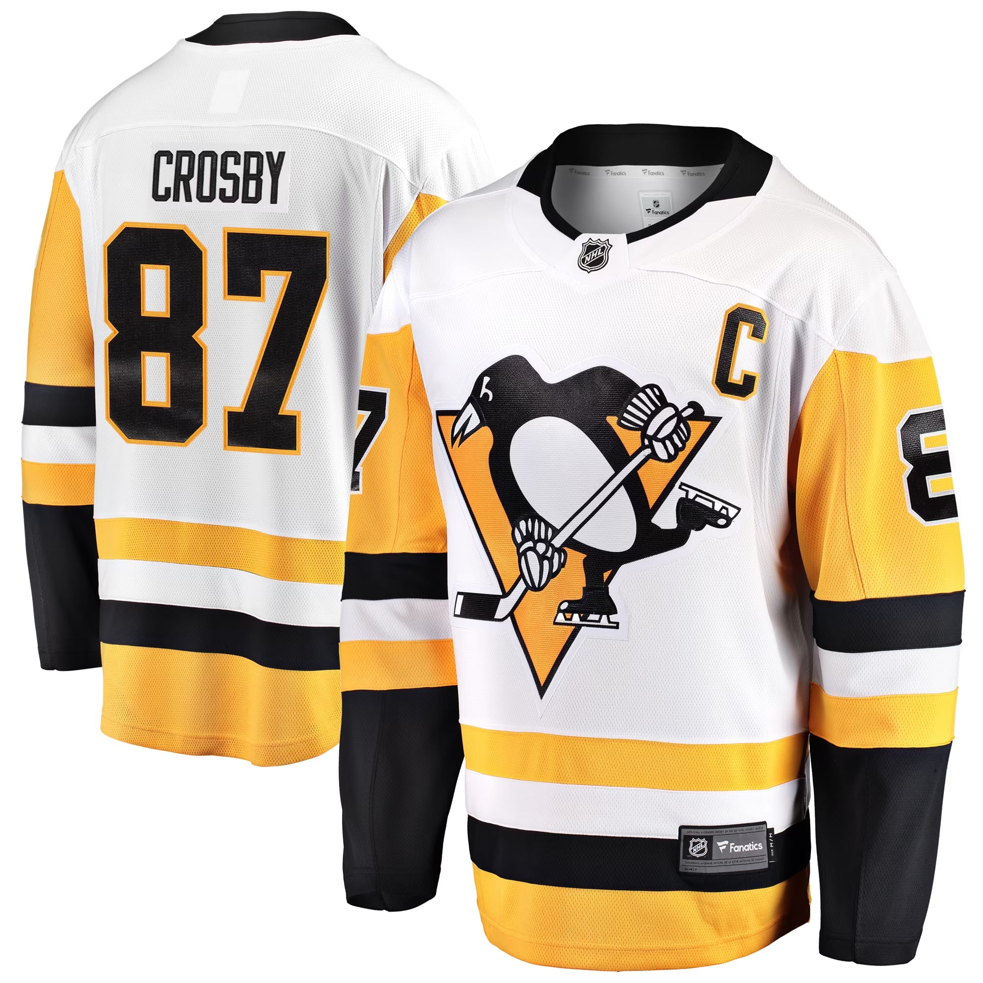 Jerseys Teams Crosby Pittsburgh Penguins White Fanatics Breakaway Jersey