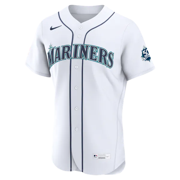 Julio Rodriguez Seattle Mariners Nike Home 50th Season Authentic Jersey - White