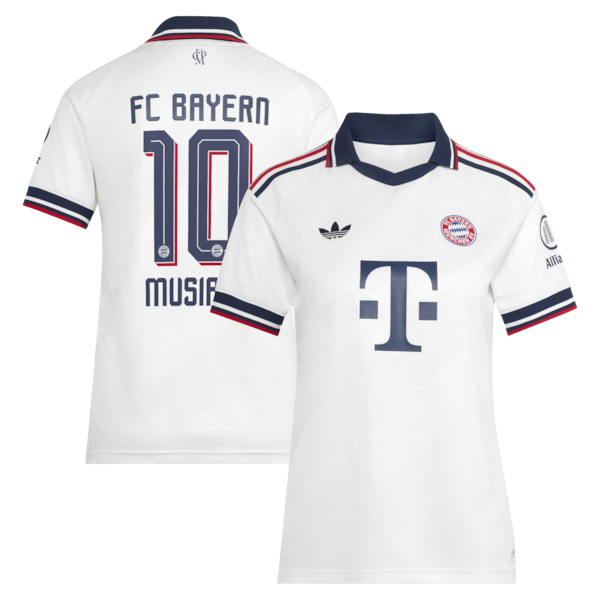 Jamal Musiala Bayern Munich Jerseys Teams Women's 2026/27 Away Replica Jersey - White
