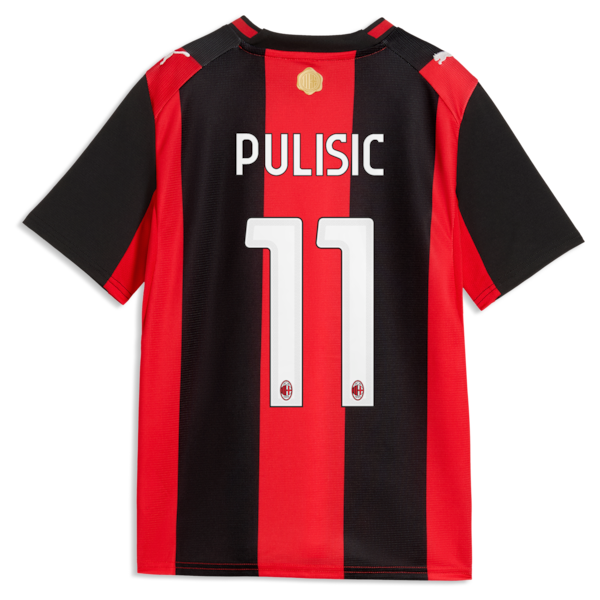 Puma Christian Pulisic AC Milan 2026/27 Home Replica Jersey Black/Red