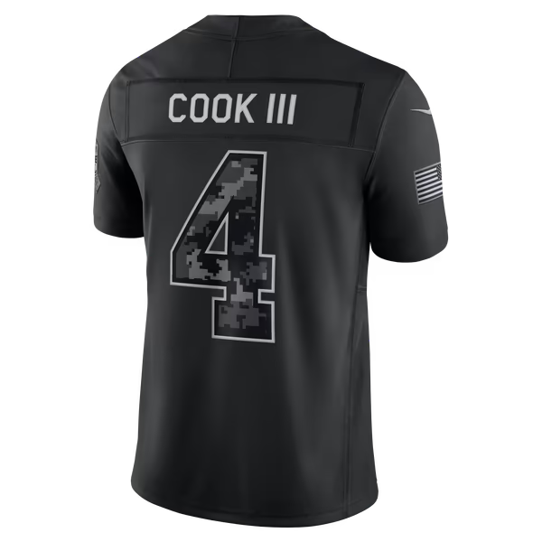 James Cook III Buffalo Bills Jerseys Teams 2026 Salute to Service Stitched Limited Jersey - Black