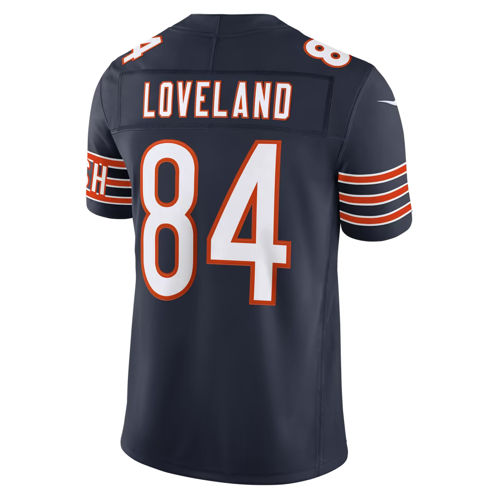 Colston Loveland Chicago Bears Nike Team Vapor F.U.S.E. Stitched Limited Jersey - Navy
