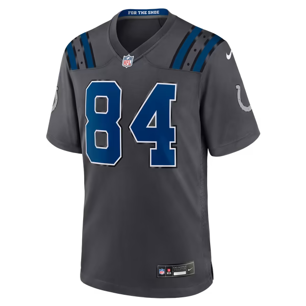 Tyler Warren Indianapolis Colts Jerseys Teams 2026 Rivalries Collection Game Jersey - Anthracite
