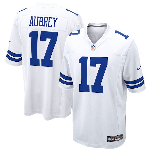 Custom Brandon Aubrey Dallas Cowboys Game Jersey White