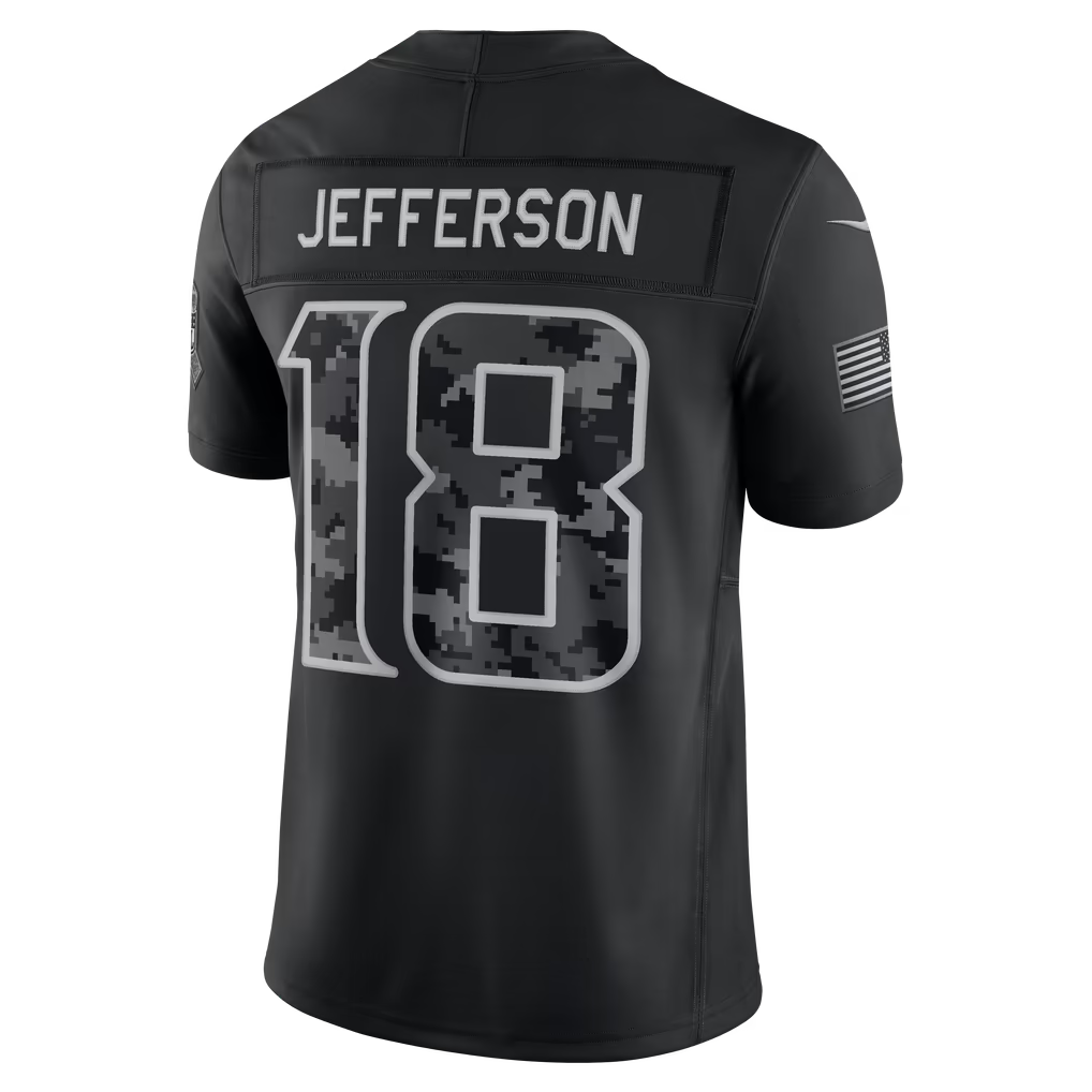 Justin Jefferson Minnesota Vikings Nike 2026 Salute to Service Stitched Limited Jersey - Black