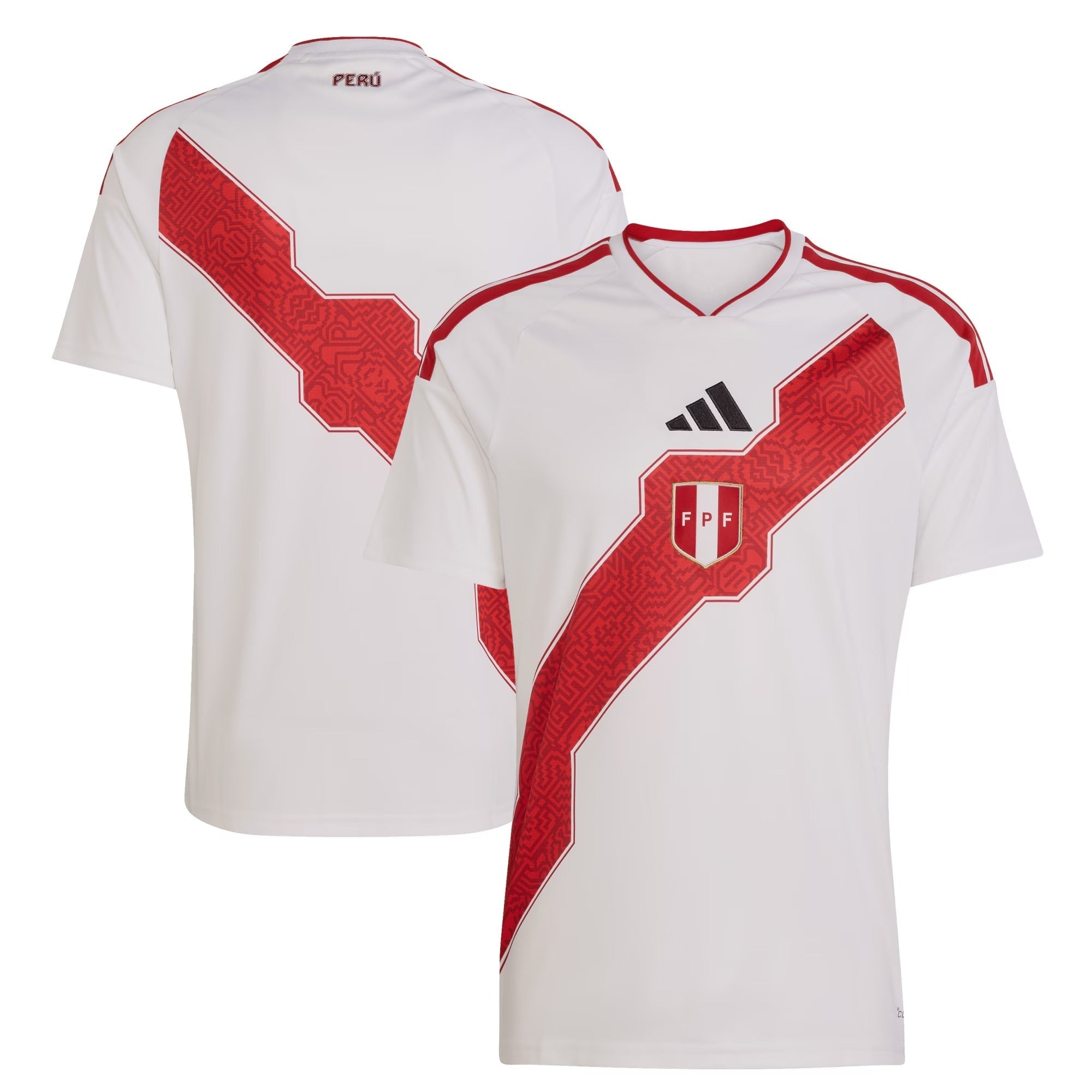 2026 Home Soccer Custom Jersey - White (Peru) - Jerseys Teams