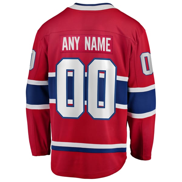 Jerseys Teams Montreal Canadiens Fanatics Home Breakaway Custom Jersey Red