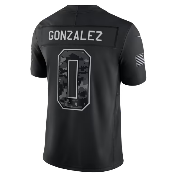 Christian Gonzalez New England Patriots Jerseys Teams 2026 Salute to Service Stitched Limited Jersey - Black