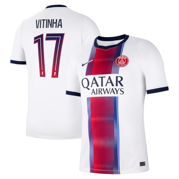 Jerseys Teams Vitinha Paris Saint-Germain 2026/27 Away Stadium Replica Jersey White
