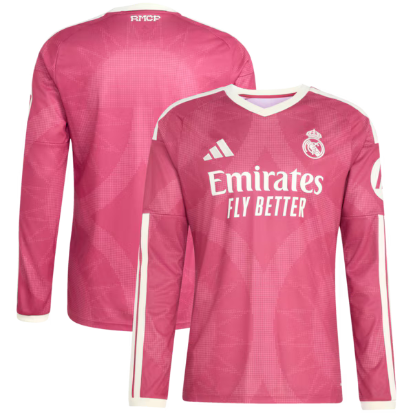 Real Madrid Jerseys Teams 2026/27 Third Replica Long Sleeve Jersey - Pink