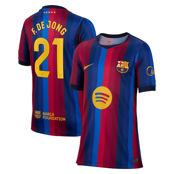 Jerseys Teams Frenkie De Jong Barcelona 2026/27 Home Stadium Replica Jersey Red