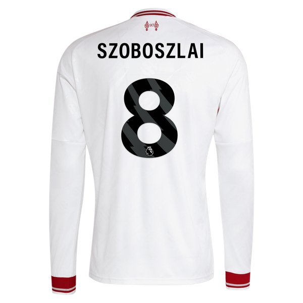 Dominik Szoboszlai Liverpool Jerseys Teams 2026/27 Away Replica Long Sleeve Jersey - White
