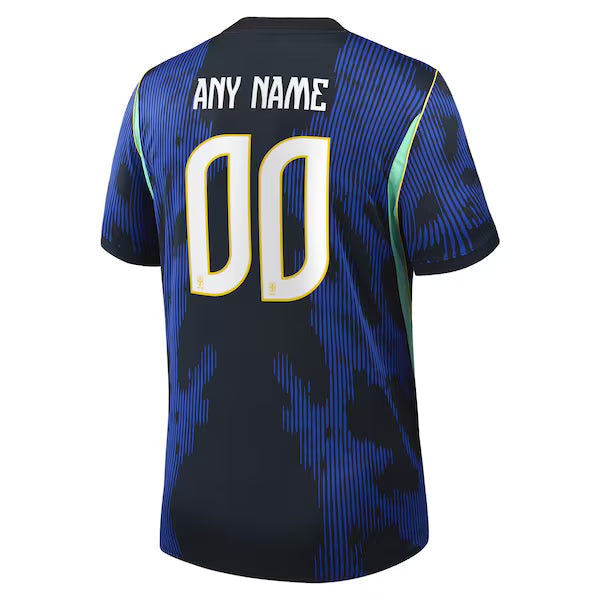 Jordan Brand Brazil National Team 2026 Away Stadium Replica Custom Jersey Blue