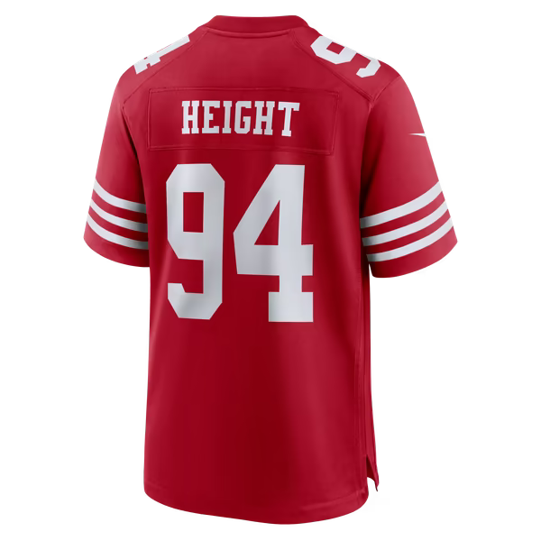 Romello Height San Francisco 49ers Nike Team Game Jersey - Scarlet