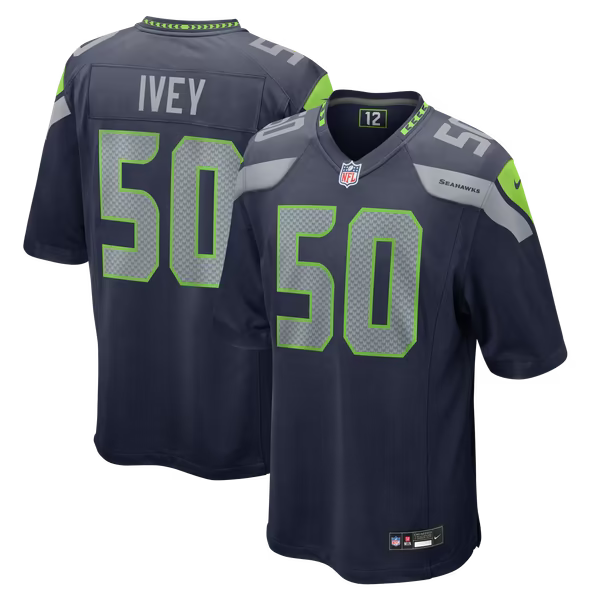 Jared Ivey Seattle Seahawks Jerseys Teams Team Game Jersey - College Navy