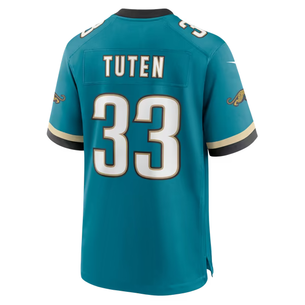 Bhayshul Tuten Jacksonville Jaguars Jerseys Teams Alternate 2 Game Jersey - Teal