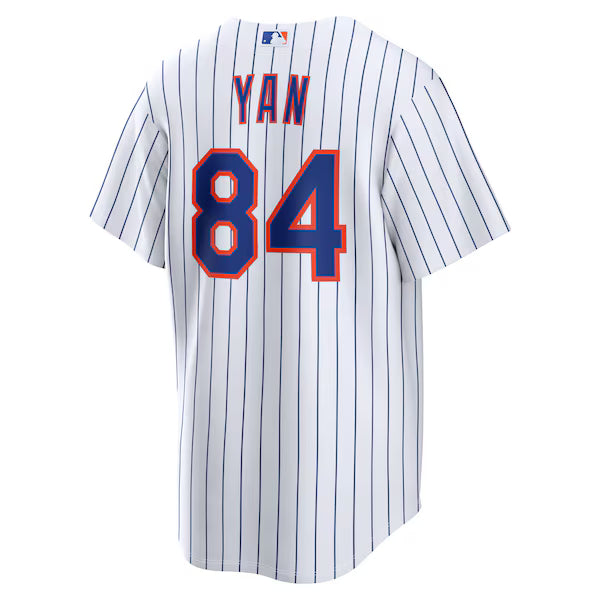 Jefry Yan New York Mets Jerseys Teams Home Replica Jersey - White