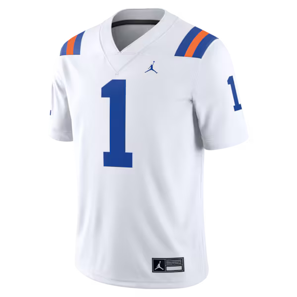 #1 Florida Gators Jerseys Teams Brand Alternate Game Football Jersey - White