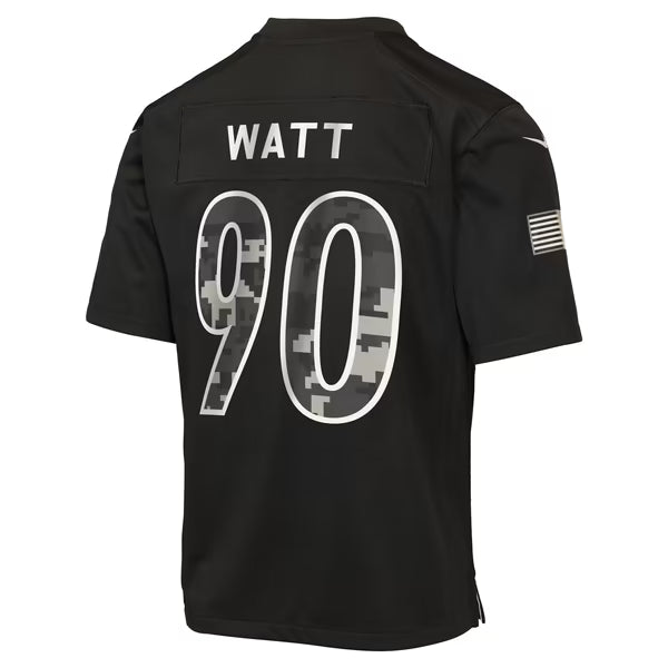 T.J. Watt Pittsburgh Steelers Jerseys Teams Youth 2026 Salute to Service Game Jersey - Black