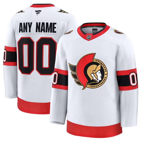 Jerseys Teams Ottawa Senators Fanatics Away Premium Custom Jersey - White