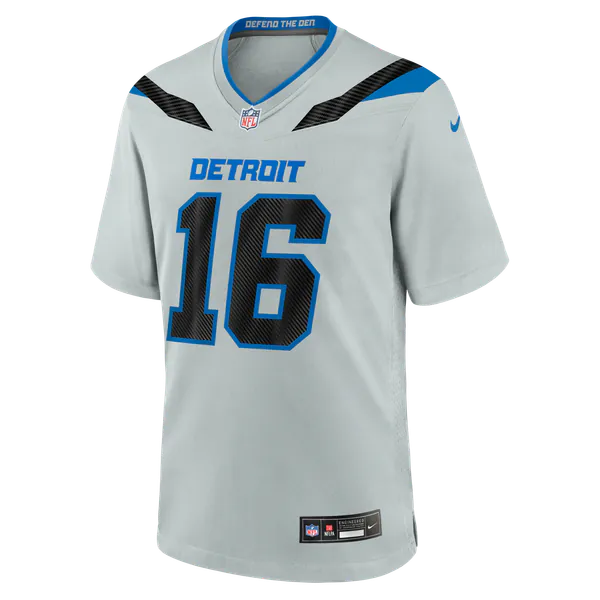 Jared Goff Detroit Lions Nike 2026 Rivalries Collection Game Jersey - Silver