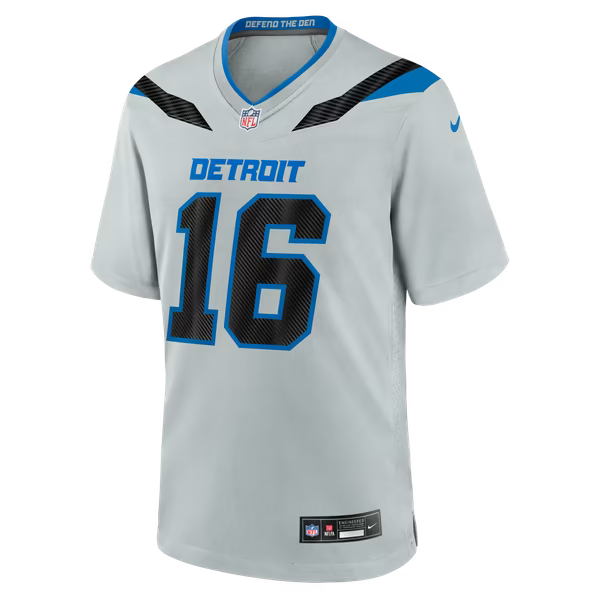 Jared Goff Detroit Lions Jerseys Teams 2026 Rivalries Collection Game Jersey - Silver