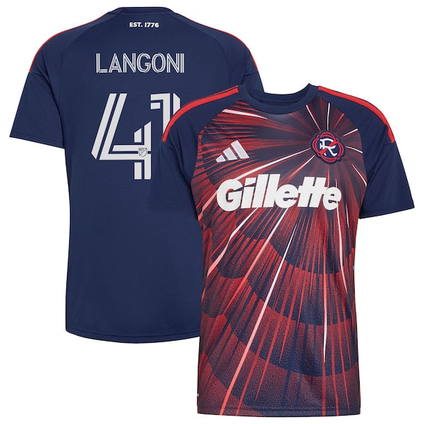 Customized Luca Langoni New England Revolution 2026 Independence Day Replica Jersey Blue
