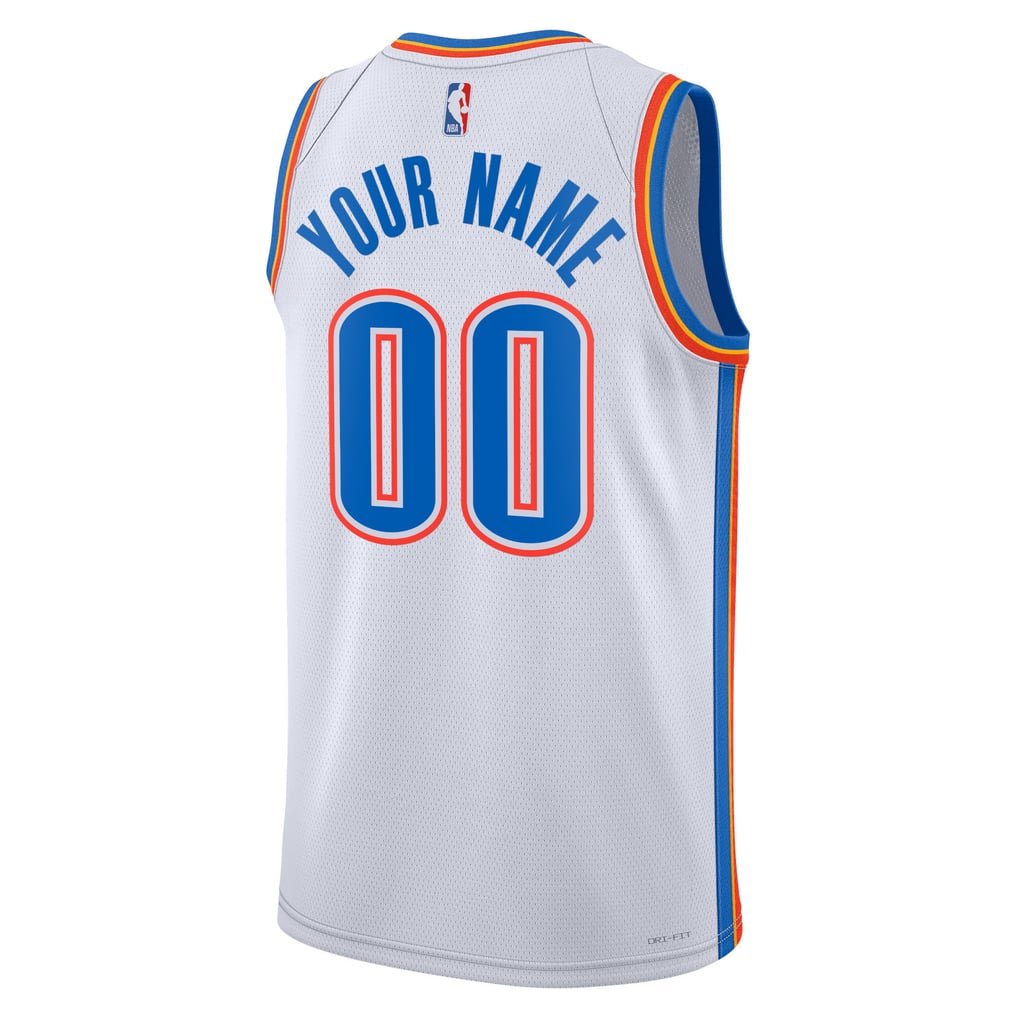 Jerseys Teams Nike Unisex Oklahoma City Thunder Swingman Custom Jersey White