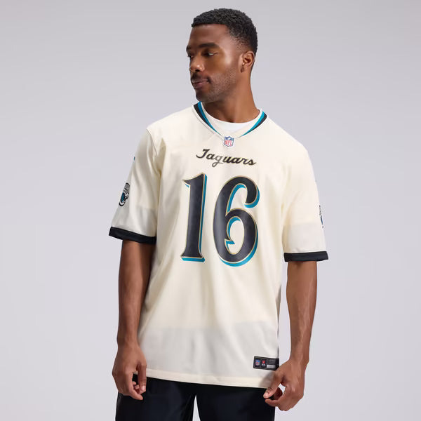 Trevor Lawrence Jacksonville Jaguars Jerseys Teams 2026 Rivalries Collection Game Jersey - Natural