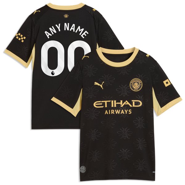 Manchester City Jerseys Teams Youth 2026/27 Away Replica Custom Jersey - Black
