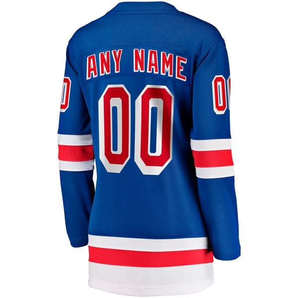Jerseys Teams Women's Fanatics New York Rangers Home Breakaway Custom Jersey