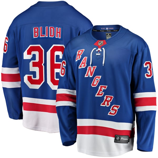 Jerseys Teams Anton Blidh New York Rangers Fanatics Breakaway Jersey
