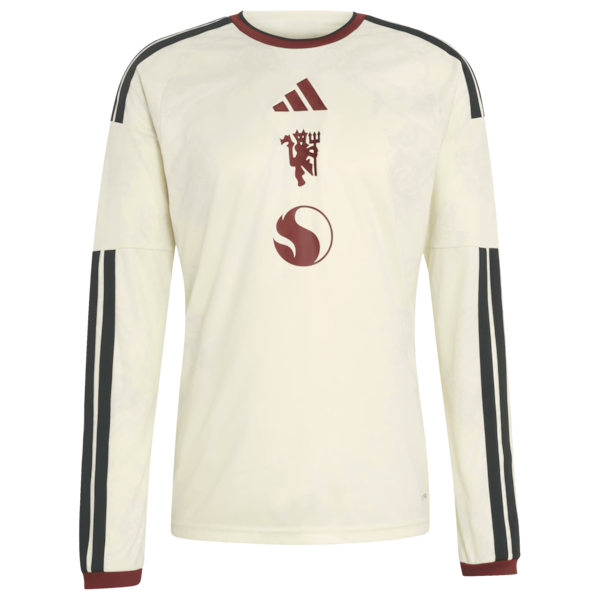 Kobbie Mainoo Manchester United adidas 2026/27 Third Replica Long Sleeve Jersey - Cream