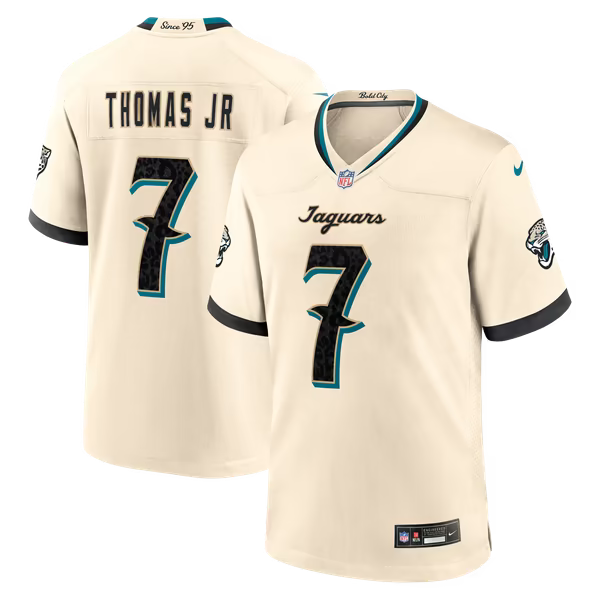 Brian Thomas Jr. Jacksonville Jaguars Jerseys Teams 2026 Rivalries Collection Game Jersey - Natural